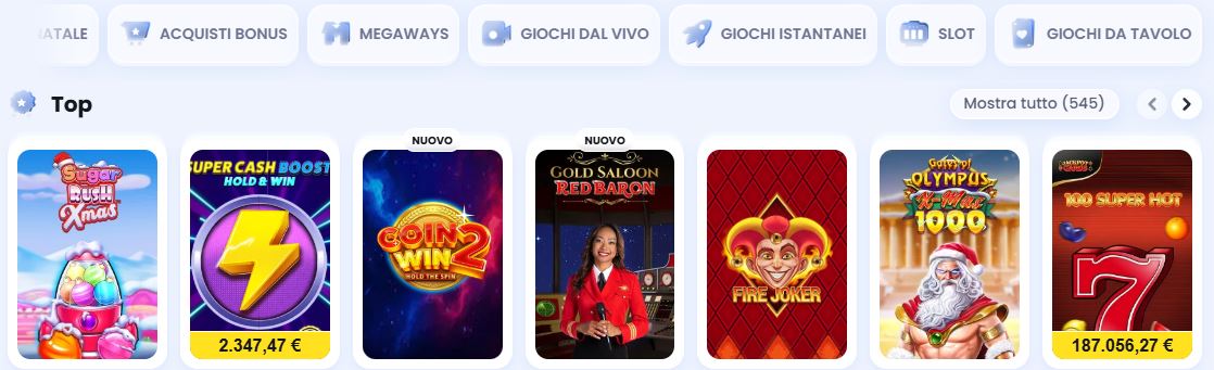 Gioca alle slot popolari con jackpot progressivi disponibili